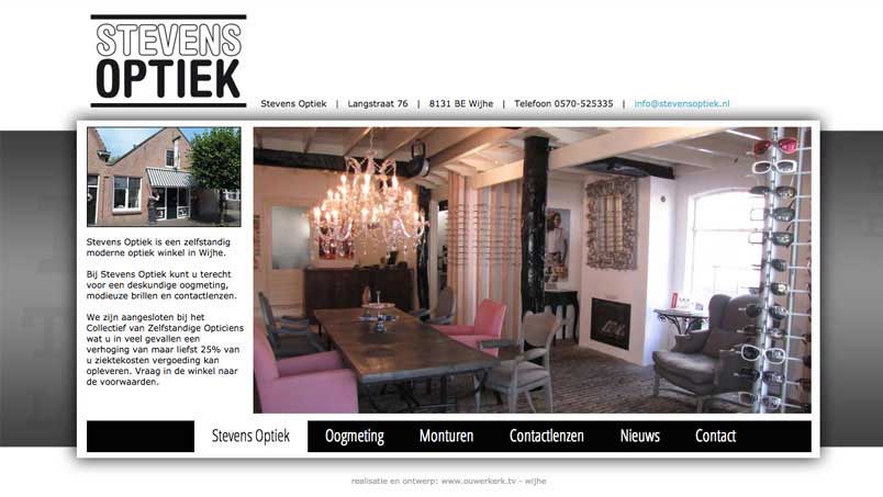 Website - Stevens Optiek, Wijhe